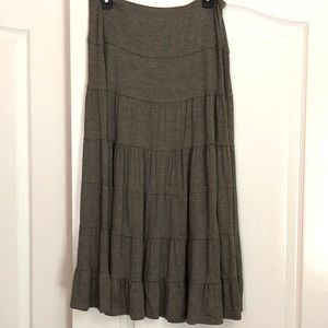 Grey Cotton Maxi Skirt